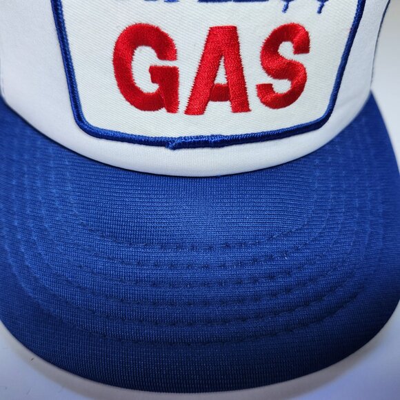 Truckers Hat Cap Vintage PAYLE$$ Payless GAS Snapback Men's Blue and White - Picture 3 of 10